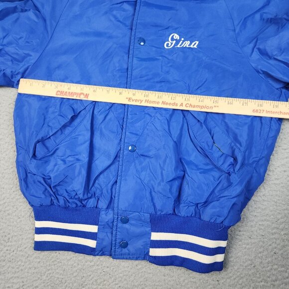 Vtg Eastern Illinois University Satin Bomber Jacket Small Embroidered Lined USA - Picture 5 of 13